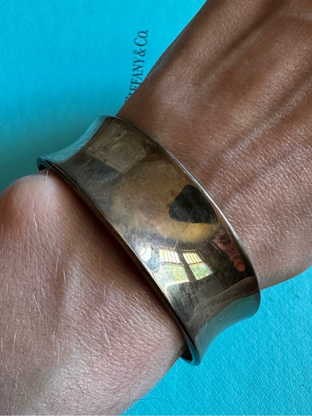 Vintage Sterling Silver Thai Fluted Cuff Bracelet